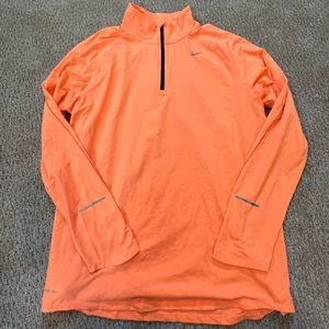 NIKE neon orange quarter zip